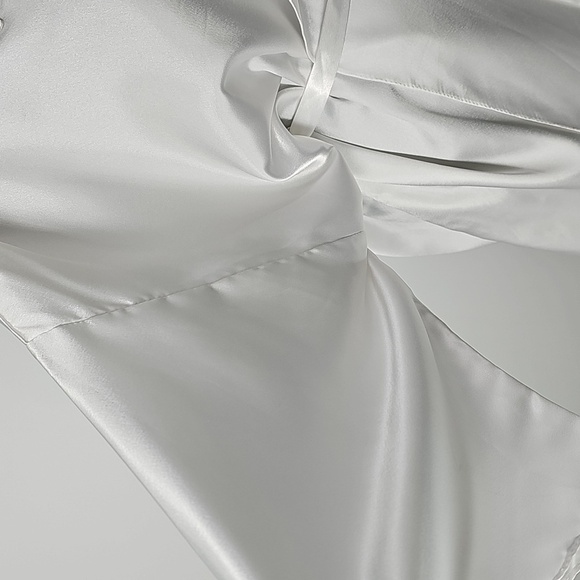 California Miss Satiny Robe w Embroidered Embellishments & Dolman Sleeves - Picture 6 of 11